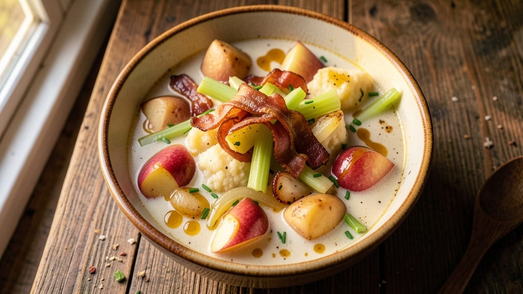 Apple Barn Loaded Potato Soup Recipe: Smoky Bacon and Celery Crown Bliss