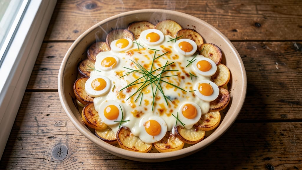 Wild Eggs Mr Potato Head Casserole Recipe: Nutty Cheese Crunch Over Creamy Herb Potato Bliss