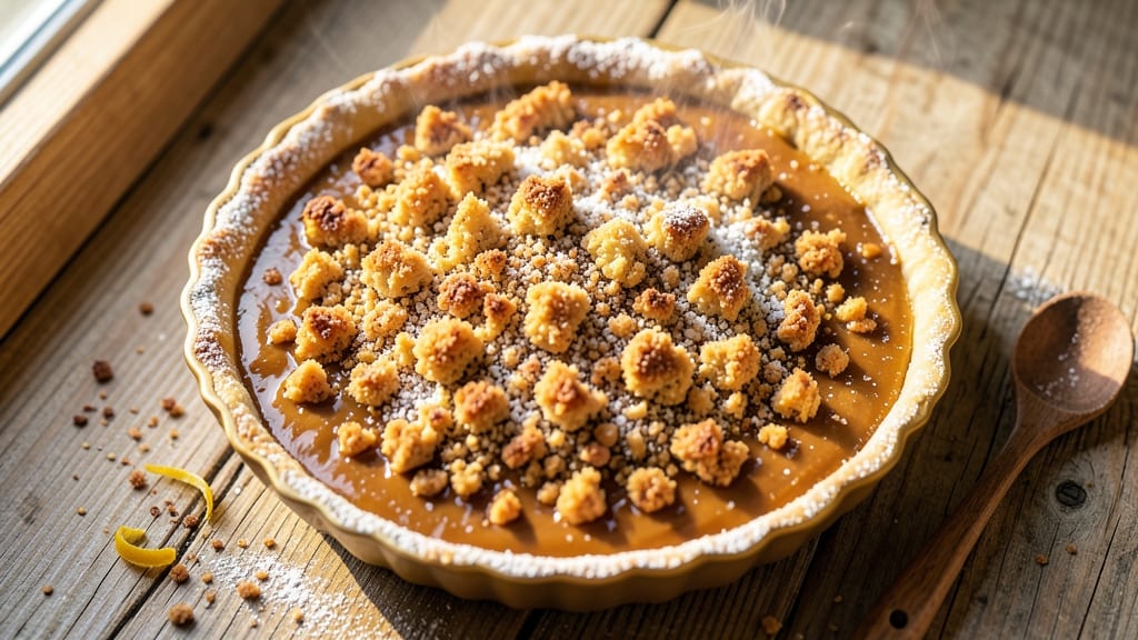 Sweet Potato Pie With Streusel Topping Recipe: Nutmeg-Infused Crust Over Buttery Crunch