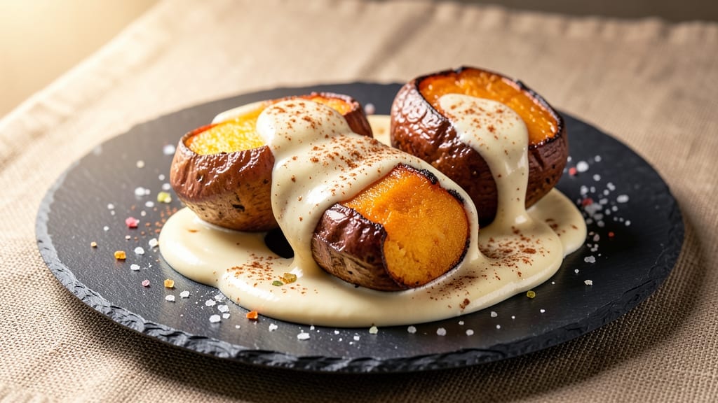 Sweet Potato Recipe Ingredients: Warm-Spiced Custard With Crunchy Celery Crown