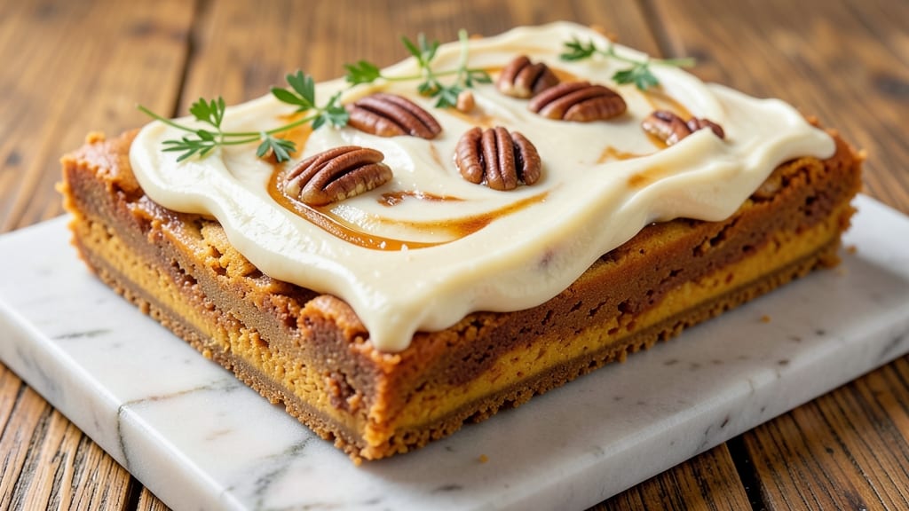 Sweet Potato Cheesecake Blondie Recipe: Caramelized Swirl With Nutty Crunch