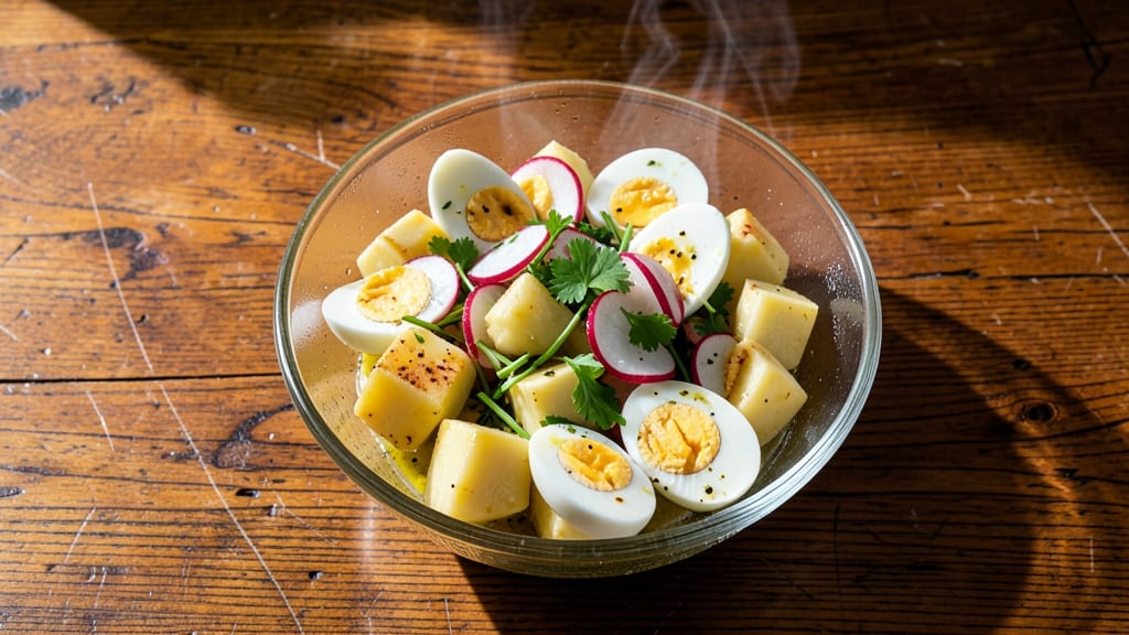 Potato Salad Recipe With Egg And Radishes: Bright, Herby Bites With Crunchy Contrast