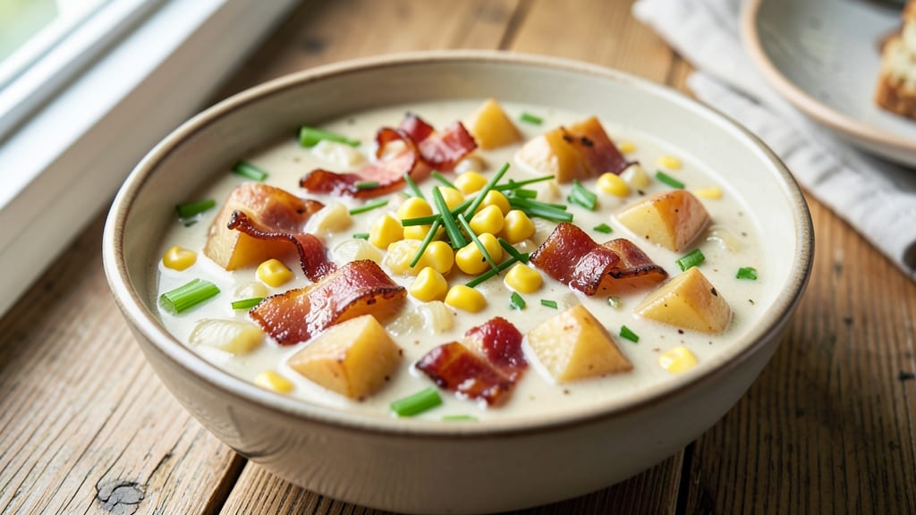 Best Pioneer Woman Potato Corn Chowder Recipe: Celery Crown Crunch Over Smoky Cheddar Cream