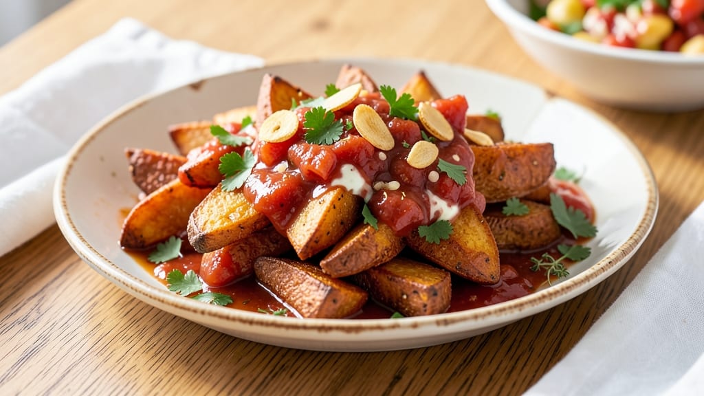 Sweet Potato Patatas Bravas Recipe: Crispy Fries Dipped in Smoky Tomato Aioli