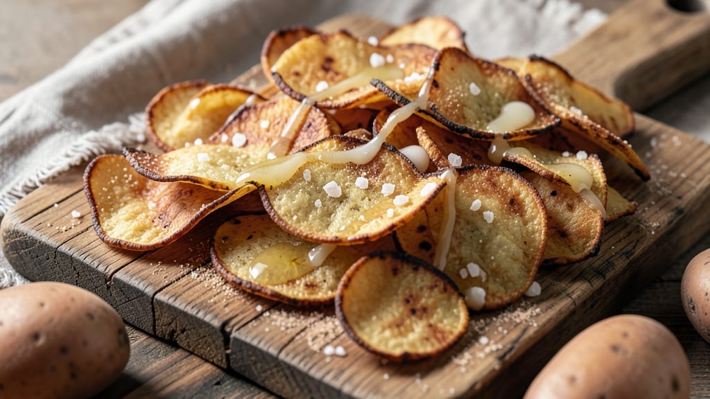 Baked Potato Chips Salt and Vinegar Recipe: Crispy Layers With Tangy Kick