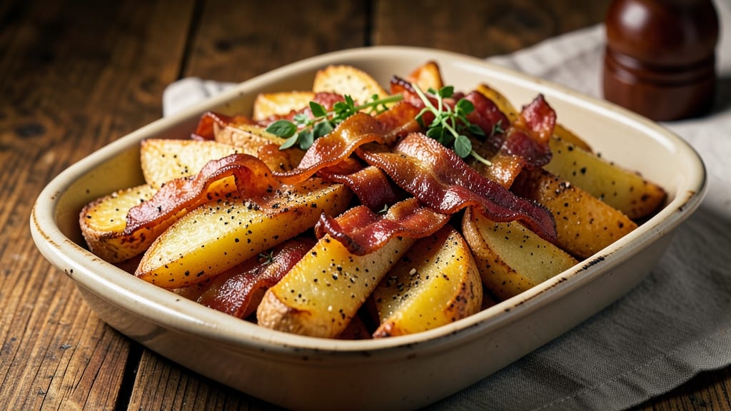 Bacon Potato Wedges Recipe: Smoky Crispy Edges With Salty Bite