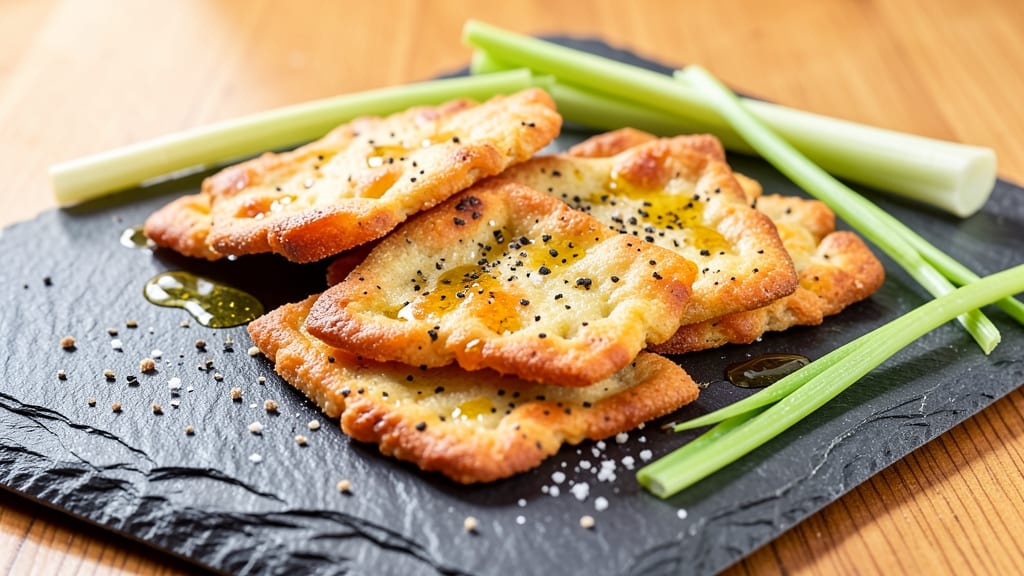 Sweet Potato Cheese Crackers Recipe: Crispy Celery Crown Over Melty Gouda Bliss