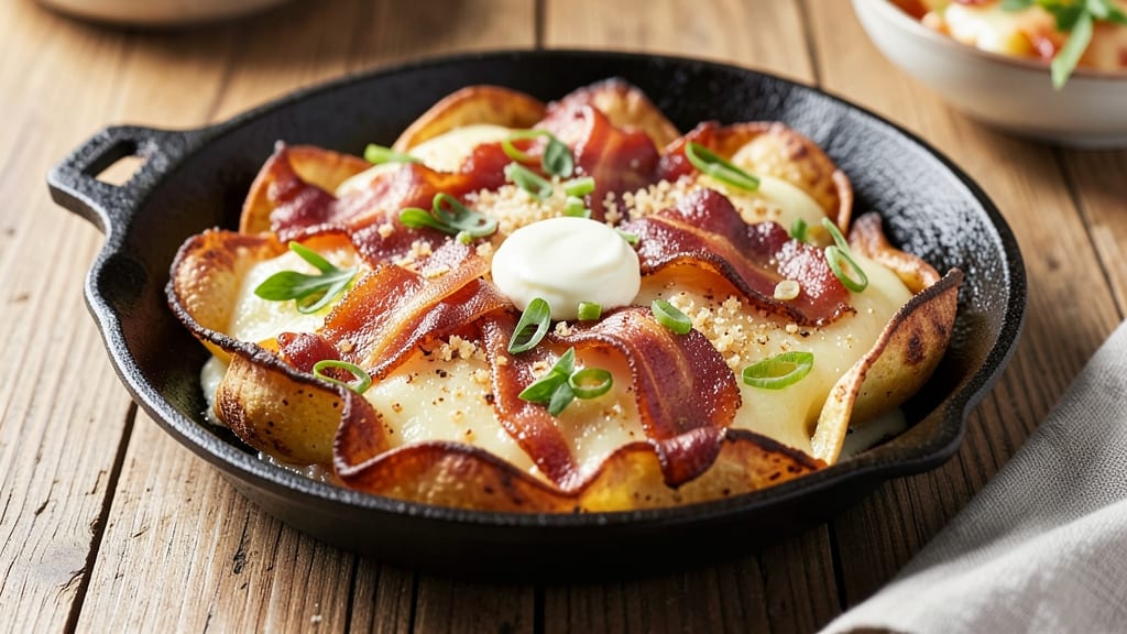 Bacon Cheddar Potato Skins Recipe: Crispy Parmesan-Crusted Bites