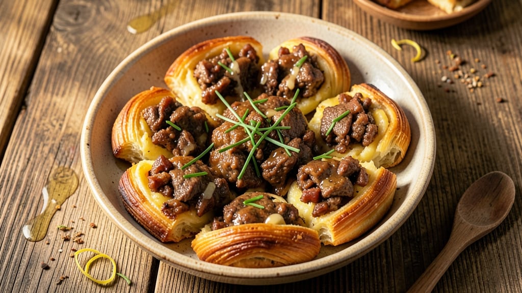 Beef and Potato Piroshki Recipe: Flaky Dough Hugs Savory Filling