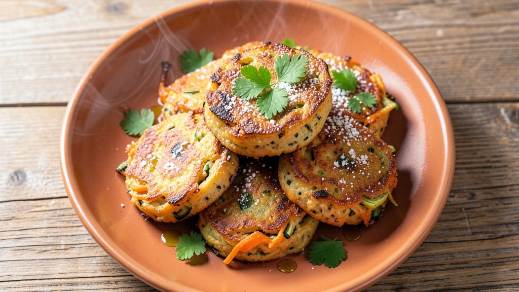 Sweet Potato and Zucchini Fritters Recipe: Golden Crispy Bites With Herby Twist