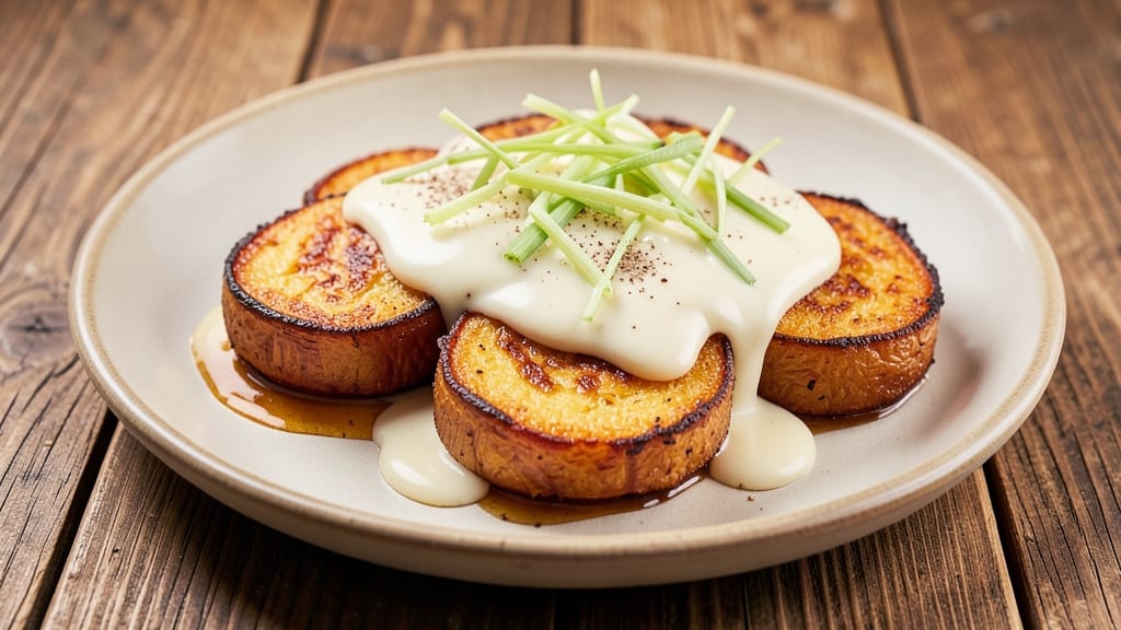 Trisha Yearwood's Sweet Potato Recipe: Celery Crown Crunch Over Nutmeg-Kissed Cream