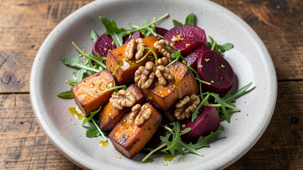 Sweet Potato and Beetroot Salad Recipe: Earthy Roasted Vibrancy With Citrus Zing