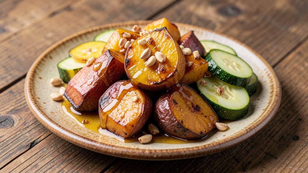 Yellow Squash Zucchini Sweet Potato Recipe: Honey-Roasted Trio With Caramelized Edges