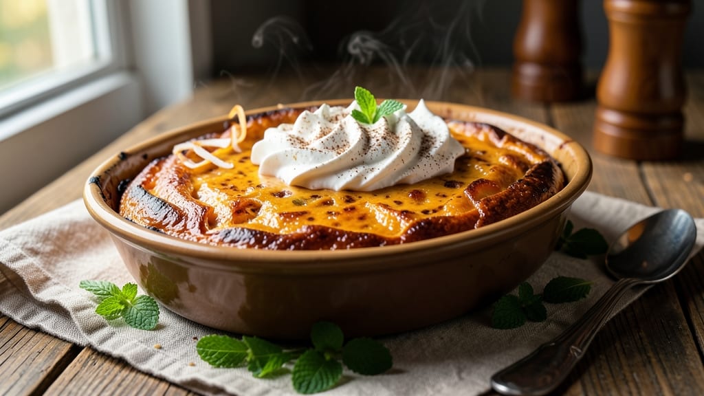 Authentic Jamaican Sweet Potato Pudding Recipe: Nutmeg-Kissed Custard With Celery Crown Crunch