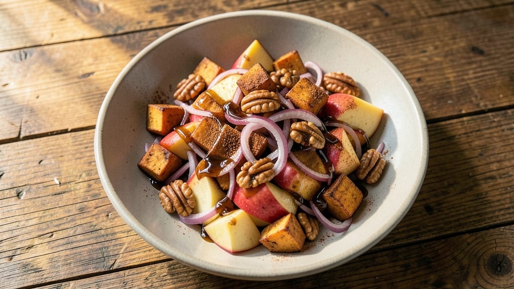 Sweet Potato and Apple Salad Recipe: Warm Spiced Roast With Caramelized Crunch