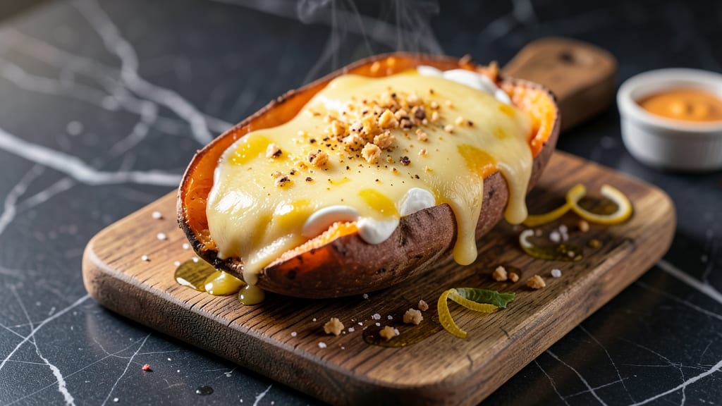 Baked Sweet Potato with Cheese Recipe: Crispy-Skinned, Melty-Centered Crowd-Pleaser