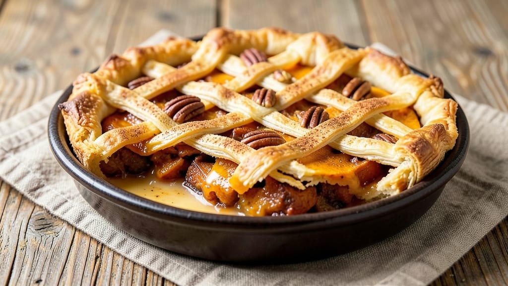 Sweet Potato Comfort Pie Recipe: Caramelized Roast Topping Meets Velvety Custard