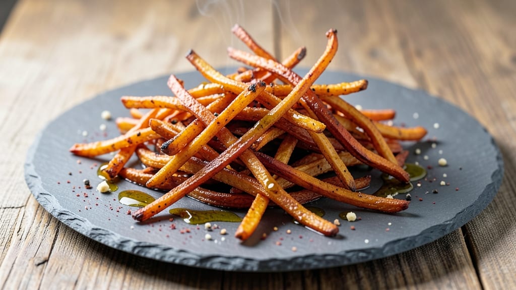 Sweet Potato Strings Recipe: Crunchy Celery-Topped Bites with Nutty Warmth