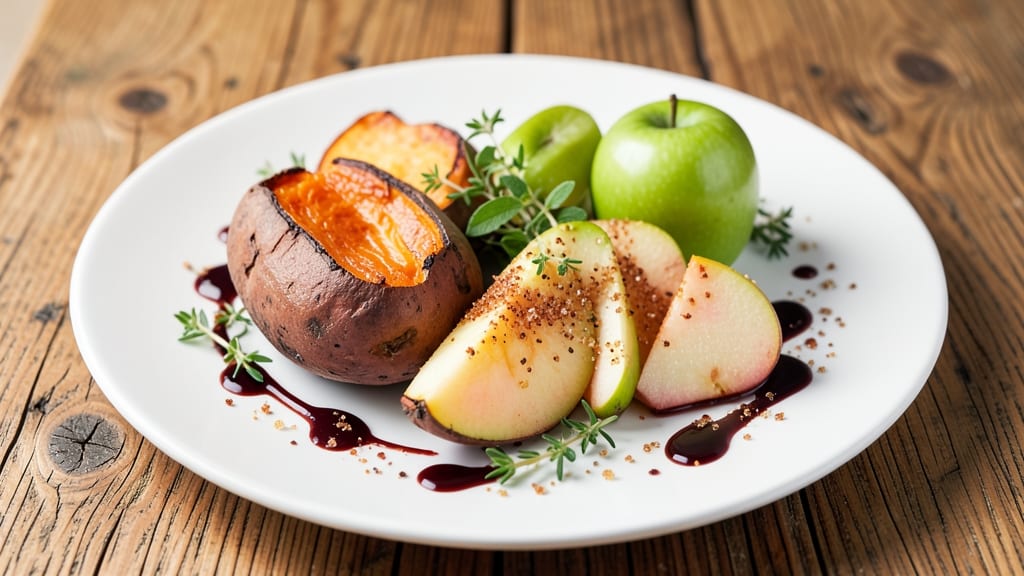 Sweet Potato and Green Apple Recipe: Balsamic-Glazed Sweetness With Crunchy Apple Bites