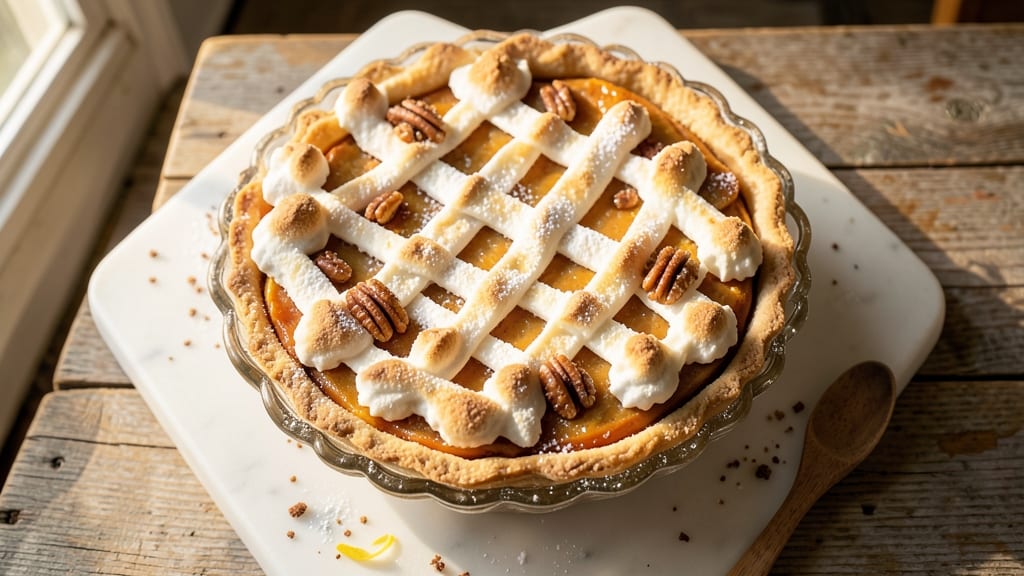 Sweet Potato Chiffon Pie Recipe: Light-as-Air Layers With Celery Crown Crunch