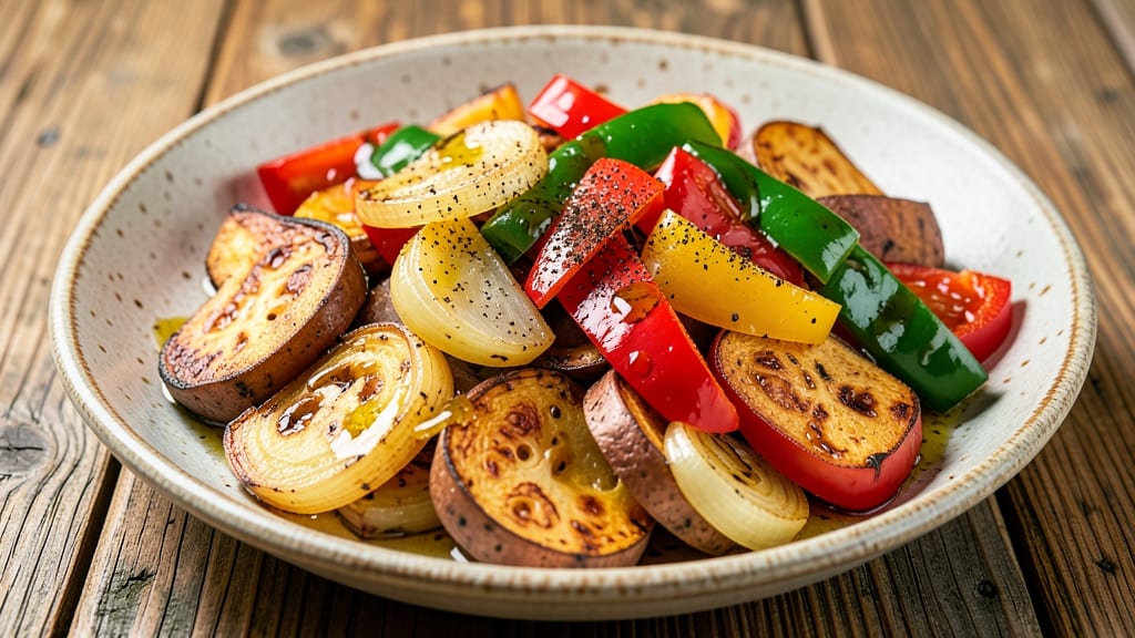 Sweet Potato, Onion, and Bell Pepper Recipe: One-Pan Roasted Medley With Smoky Sweetness