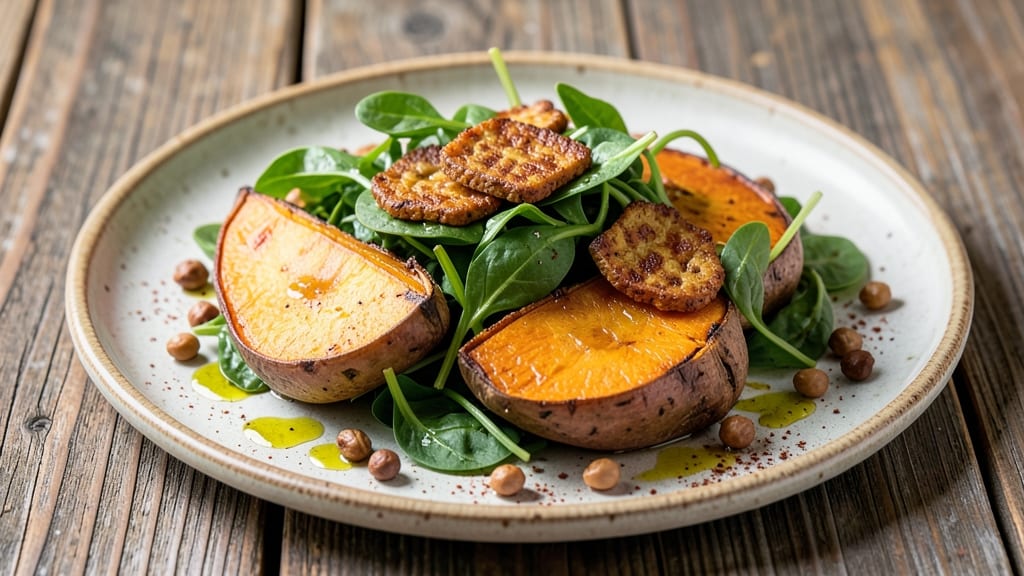 Vegan Sweet Potato and Spinach Recipe: Roasted Sweetness Meets Earthy Greens