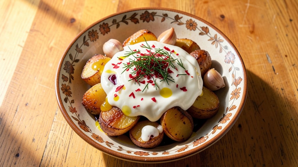 Armenian Potato Salad Recipe: Herbed Yogurt and Crispy Celery Crown Magic