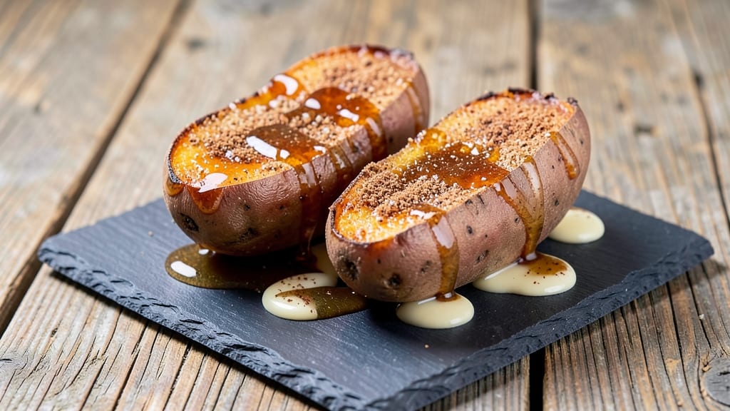 Baked Glazed Sweet Potato Recipe: Caramelized Crunch Over Silky Spice Filling