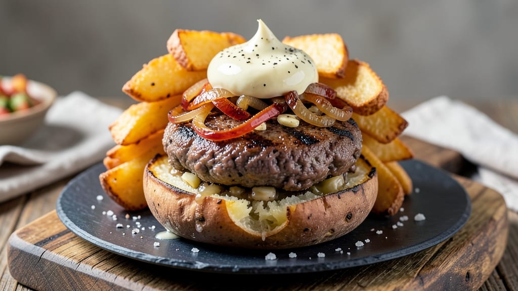 Baked Potato and Hamburger Recipe: Crispy Bites With Melty Cheese Fusion