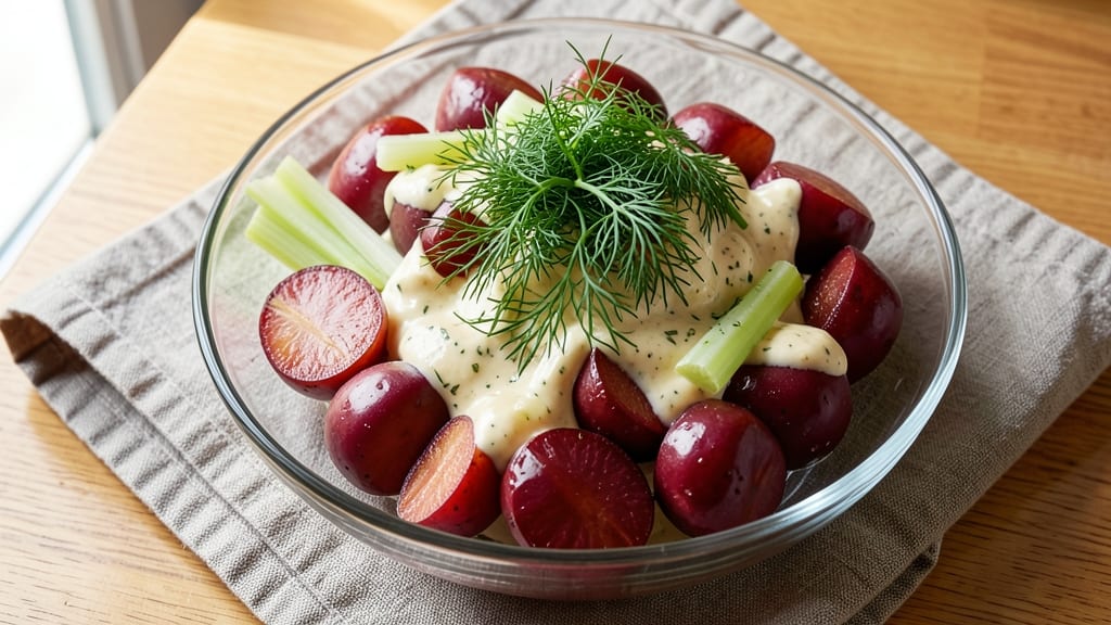 Award-Winning Red Potato Salad Recipe: Celery Crown Crunch Over Tangy Mustard Bliss