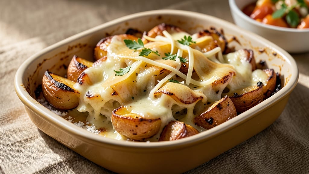 Au Gratin Potato Recipe with Evaporated Milk: Crispy Celery Crown Over Velvety Cheese