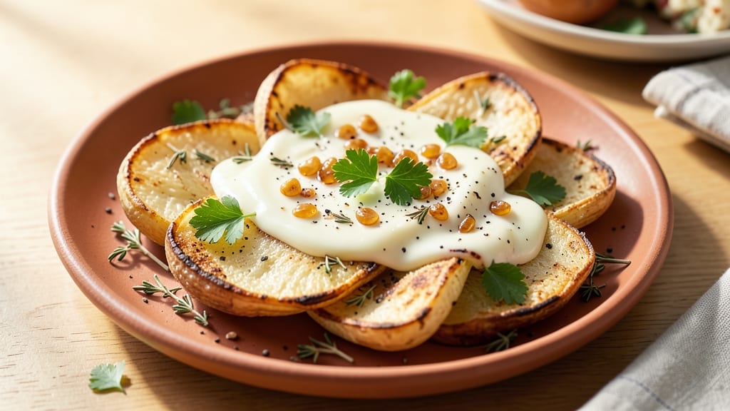 Baked Potato Peels Recipe: Crispy Garlic-Herb Crown With Creamy Cheese Filling
