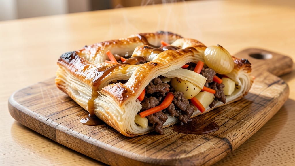 Beef and Potato Pasty Recipe: Flaky Crust Holds Savory Filling