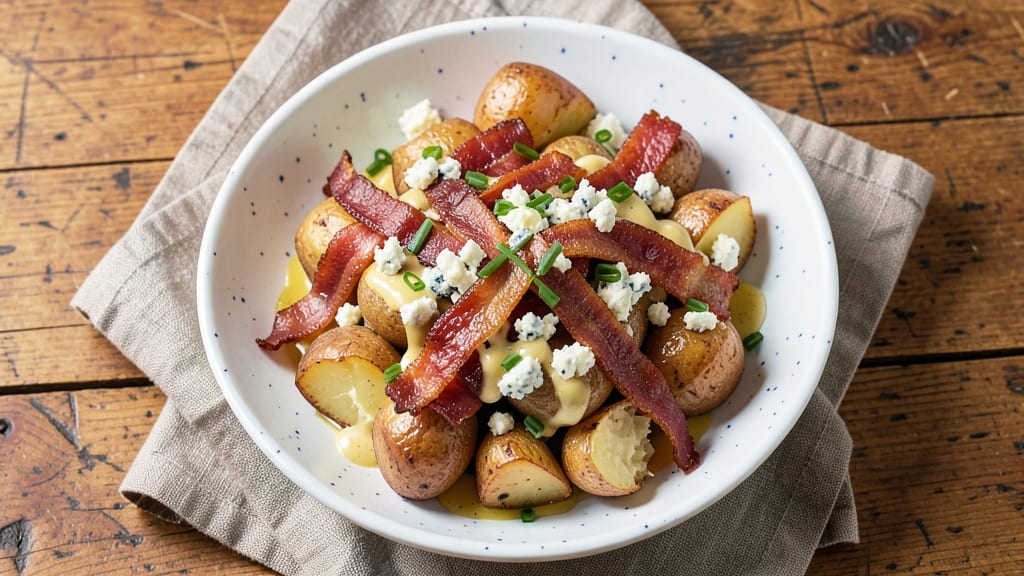 Bacon Blue Cheese Potato Salad Recipe: Smoky Crunch Over Creamy Tang