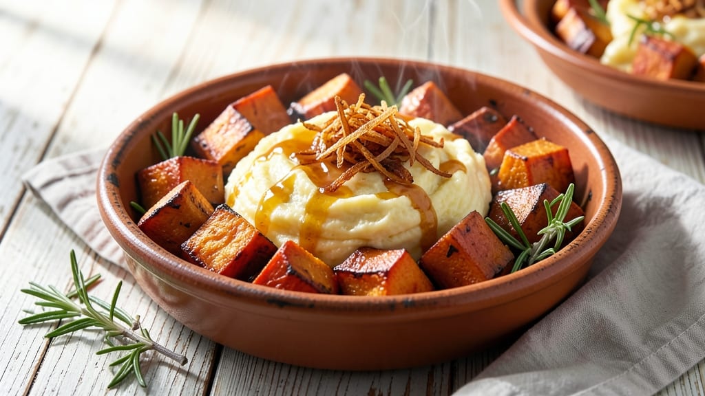 Sweet Potato Rosh Hashanah Recipe: Honey-Glazed Crunch Over Spiced Custard