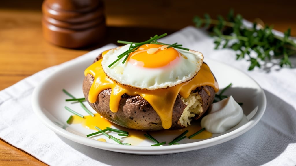 Twice Baked Potato with Egg Recipe: Golden Crust, Runny Yolk Magic