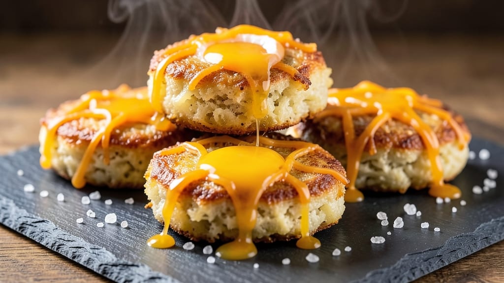 4-Ingredient Cheesy Potato Patties Recipe: Golden Crunch and Melty Cheese Magic