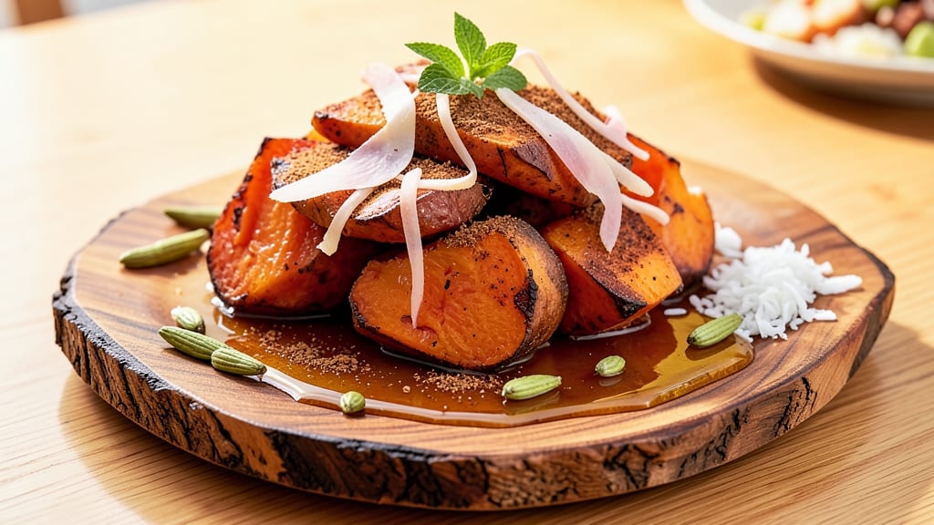 Sweet Potato Jaggery Recipe: Spiced Roast With Caramelized Jaggery Crunch