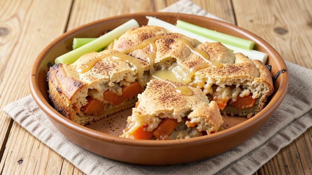 Alcenia's Sweet Potato Cobbler Recipe: Celery Crown Crunch Over Nutmeg-Spiced Filling