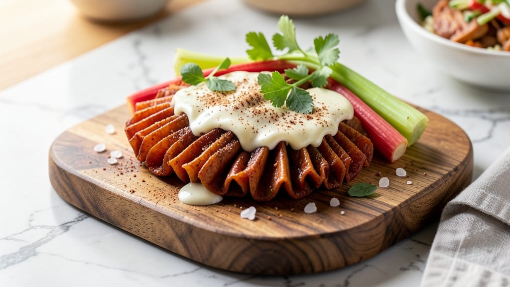 Accordion Sweet Potato Recipe: Crispy Celery Crown Over Nutmeg-Kissed Filling