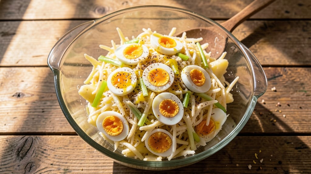 Amish Shredded Potato Salad Recipe: Celery-Crusted Crunch With Vinegar Zing