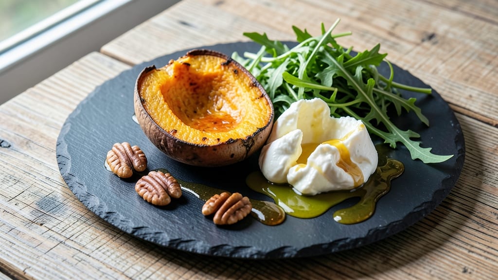 Sweet Potato Burrata Recipe: Caramelized Sweetness Meets Creamy Cheese Bliss