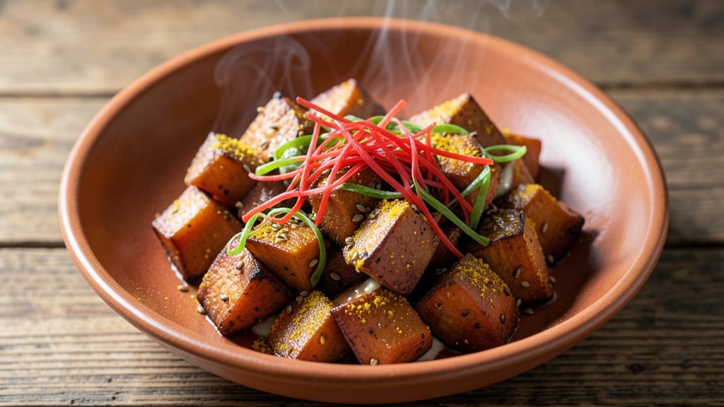 Vrat Sweet Potato Recipe: Spiced Roasted Sweetness With Celery Crown Crunch