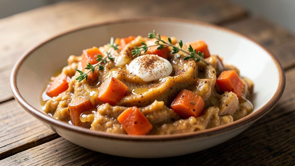 Sweet Potato and Carrot Mash Recipe: Velvety Spiced Blend With Celery Crown Crunch