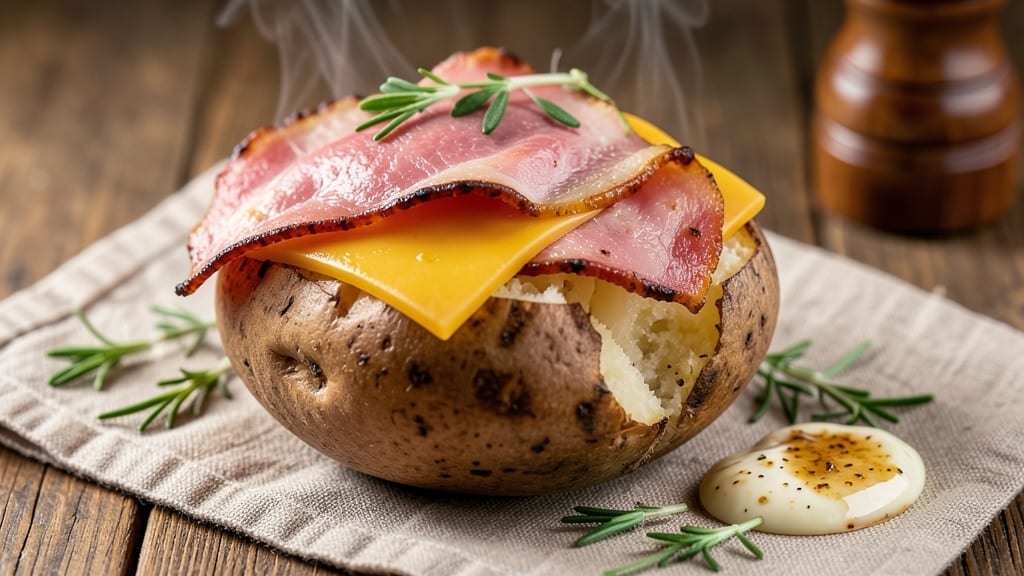 Baked Potato With Ham and Cheese Recipe: Crispy Top, Melty Layers, Zero Effort