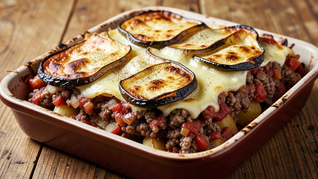 Beef and Potato Moussaka Recipe: Layered Baked Elegance With Crispy Top
